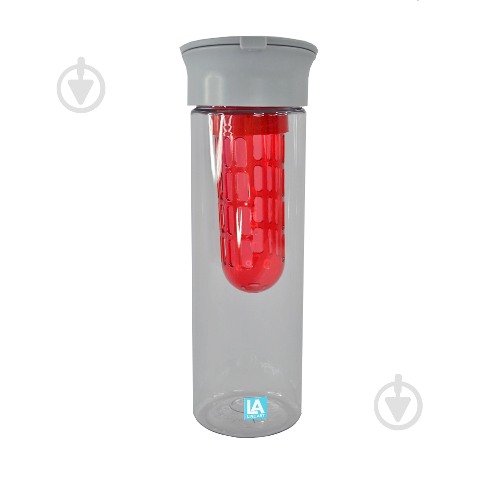 Бутылка Line Art Clear 800 мл серо-красный - фото 2