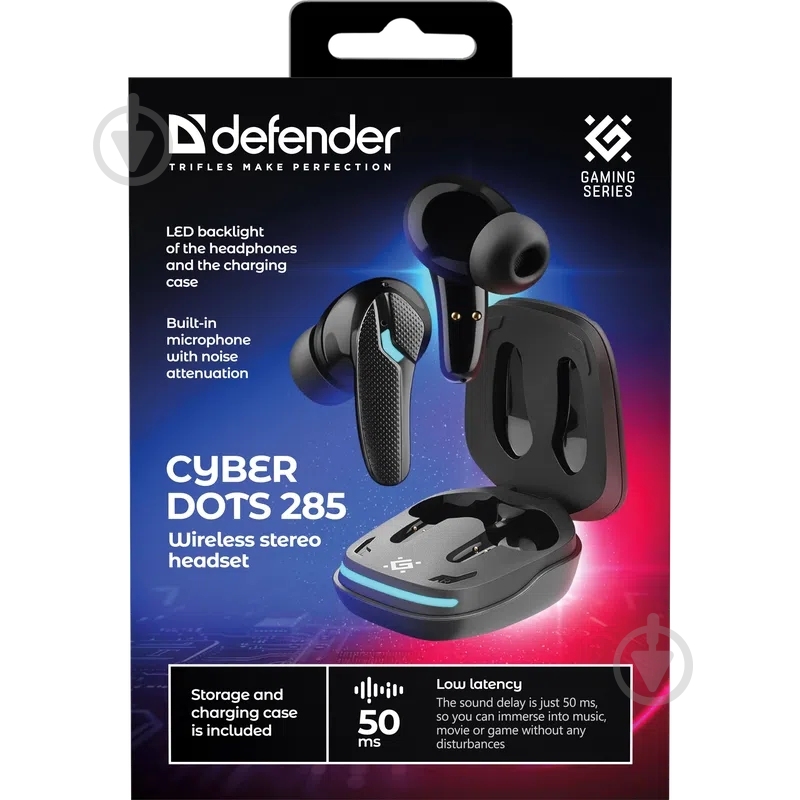 Bluetooth-гарнитура Defender CyberDots 285 black (63285) - фото 7