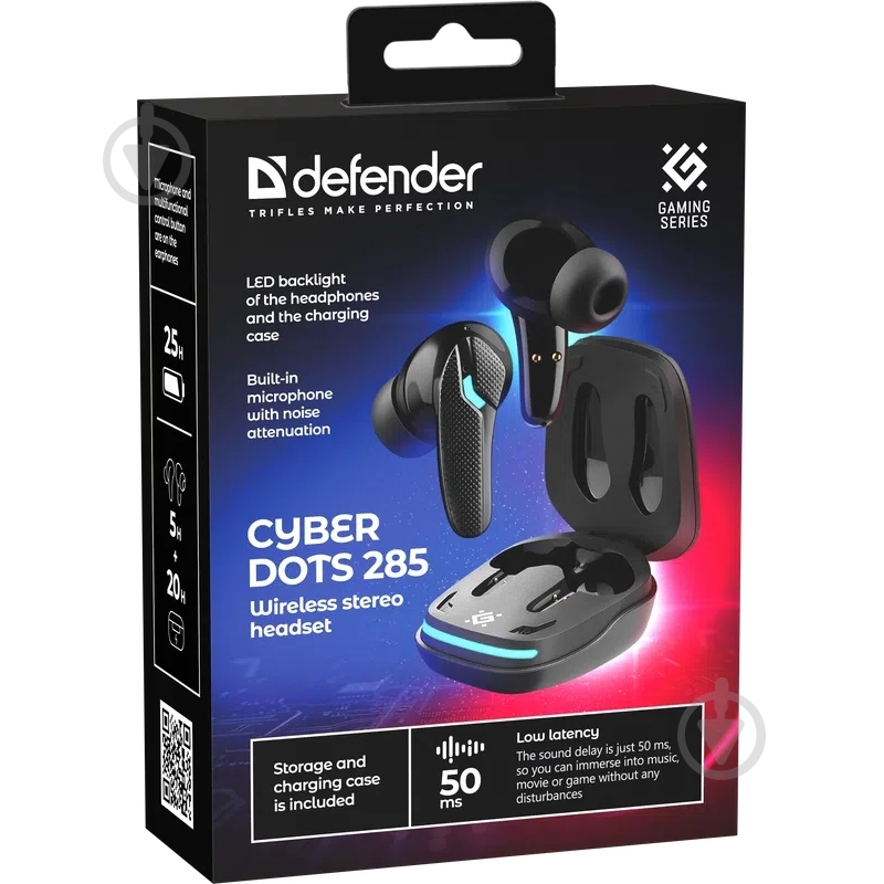Bluetooth-гарнитура Defender CyberDots 285 black (63285) - фото 8