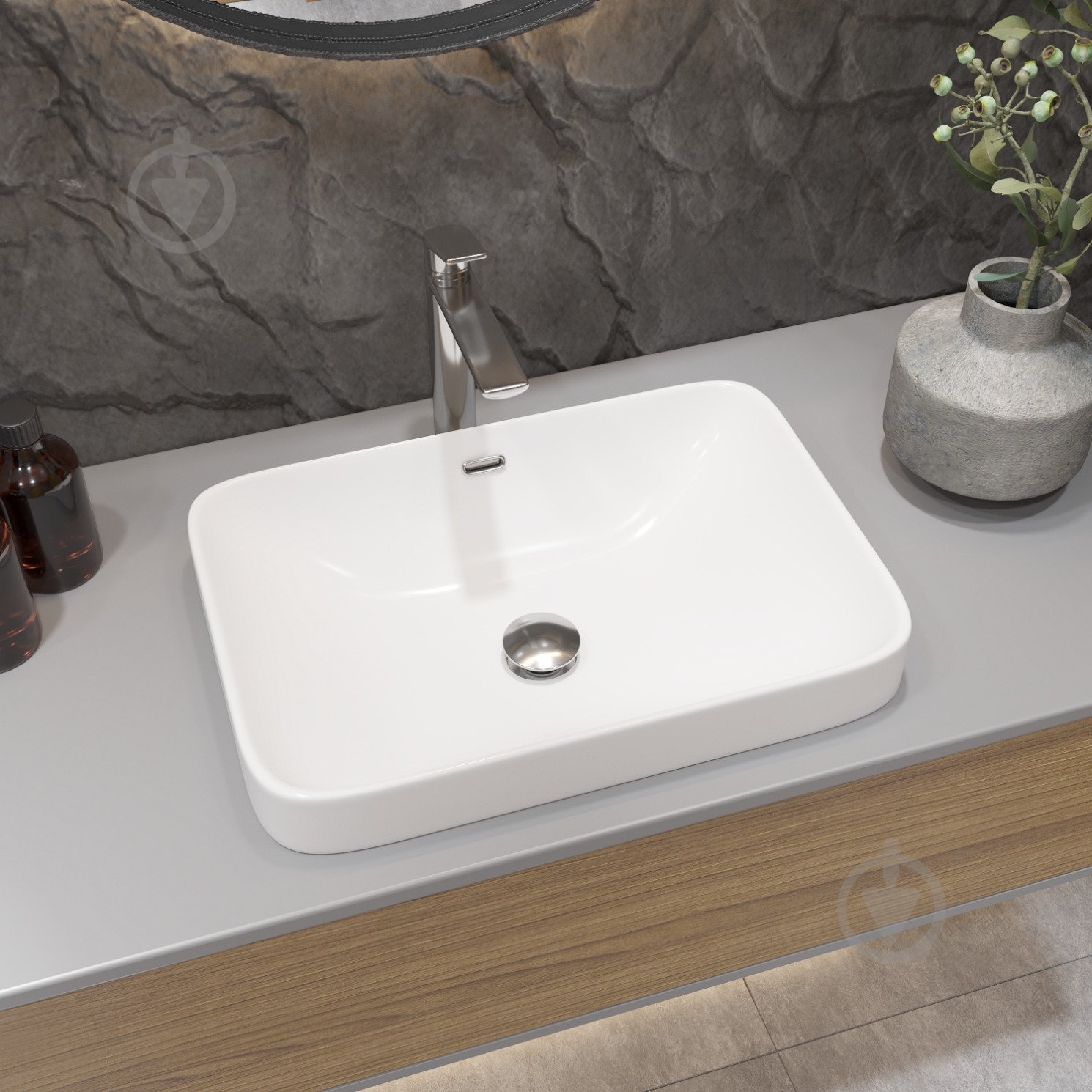 Умивальник Helmken 44152000 3 в 1: прямокутний 52 см, перелив, із сифоном і донним клапаном Сlick-clack, золото - фото 10 Умивальник Helmken 44152000 3 в 1: прямокутний 52 см, перелив, із сифоном і донним клапаном Сlick-clack, золото - фото 10