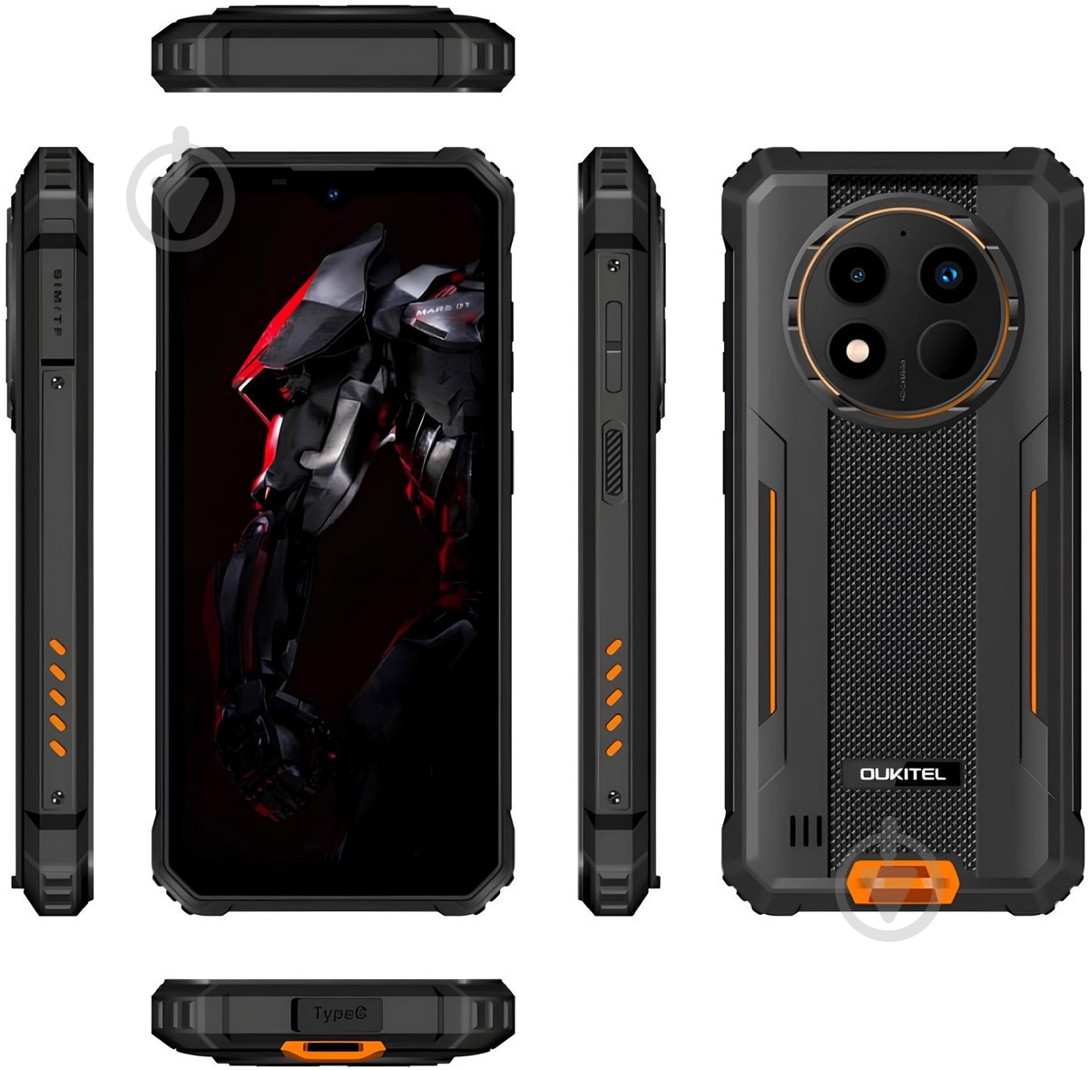 Смартфон Oukitel WP28S 4/128GB black/orange (WP28SOrange) - фото 12