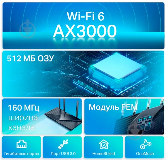 Маршрутизатор беспроводной TP-Link Archer AX55 - фото 5