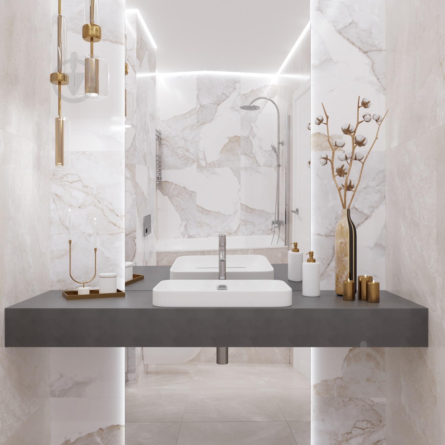 Умивальник Helmken 44156000 3 в 1: прямокутний 56 см, перелив, із сифоном і донним клапаном Сlick-clack, чорний матовий - фото 8