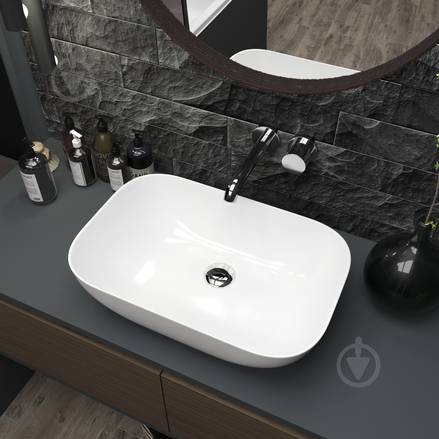 Умывальник Helmken 45450000 прямоугольный 50,5 см, белый - фото 11