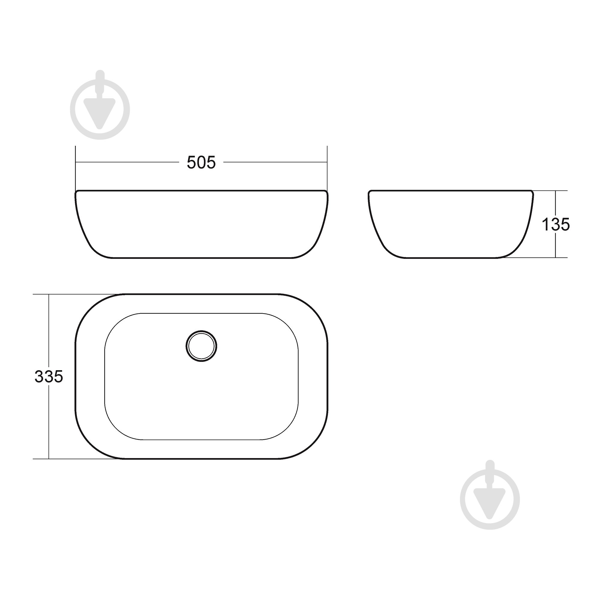Умывальник Helmken 45450000 прямоугольный 50,5 см, белый - фото 5