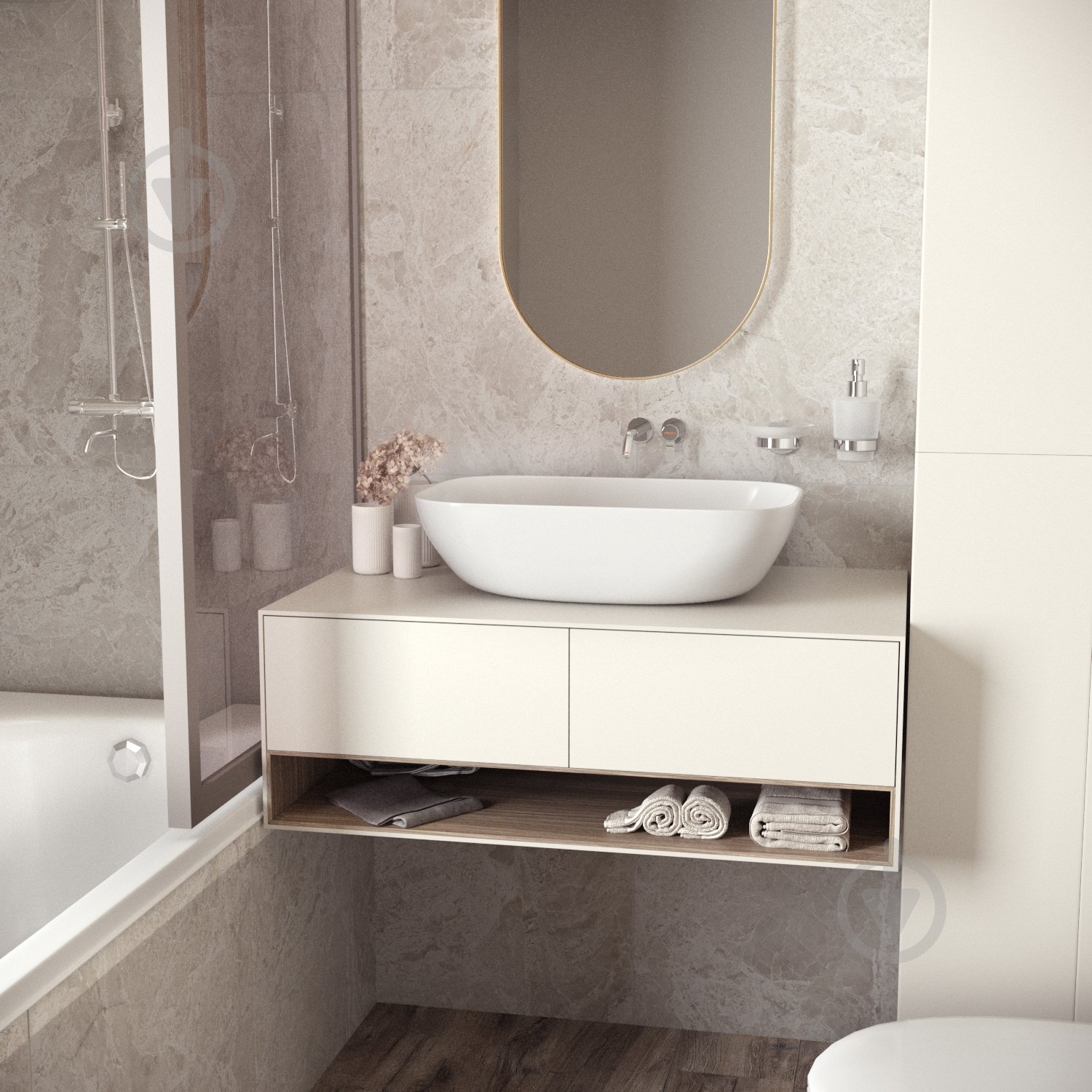 Умывальник Helmken 45450000 2 в 1: прямоугольный 50,5 см с донным клапаном Сlick-clack, белый матовый - фото 6 Умывальник Helmken 45450000 2 в 1: прямоугольный 50,5 см с донным клапаном Сlick-clack, белый матовый - фото 6