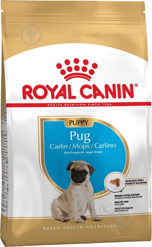 Корм сухой для щенков для средних пород Royal Canin PUG PUPPY 1,5 кг (домашняя птица) 1,5 кг - фото 1