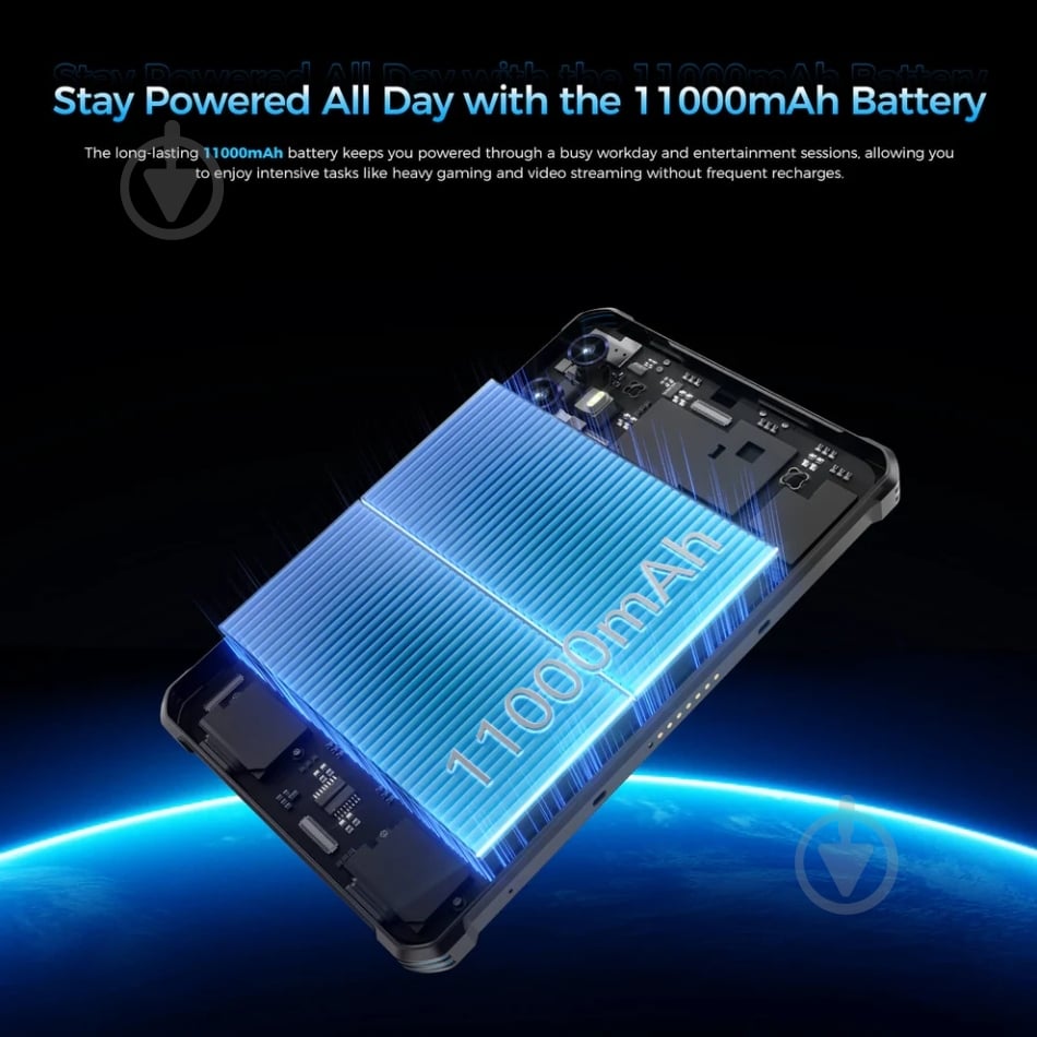 Планшет Oukitel RT3 Plus 8" 4/128GB Wi-Fi + LTE black (RT3Plus_Black) - фото 3 Планшет Oukitel RT3 Plus 8" 4/128GB Wi-Fi + LTE black (RT3Plus_Black) - фото 3