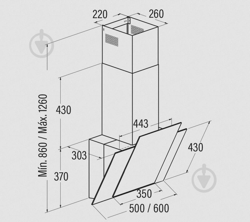 Вытяжка Cata Podium 600 AWH - фото 3