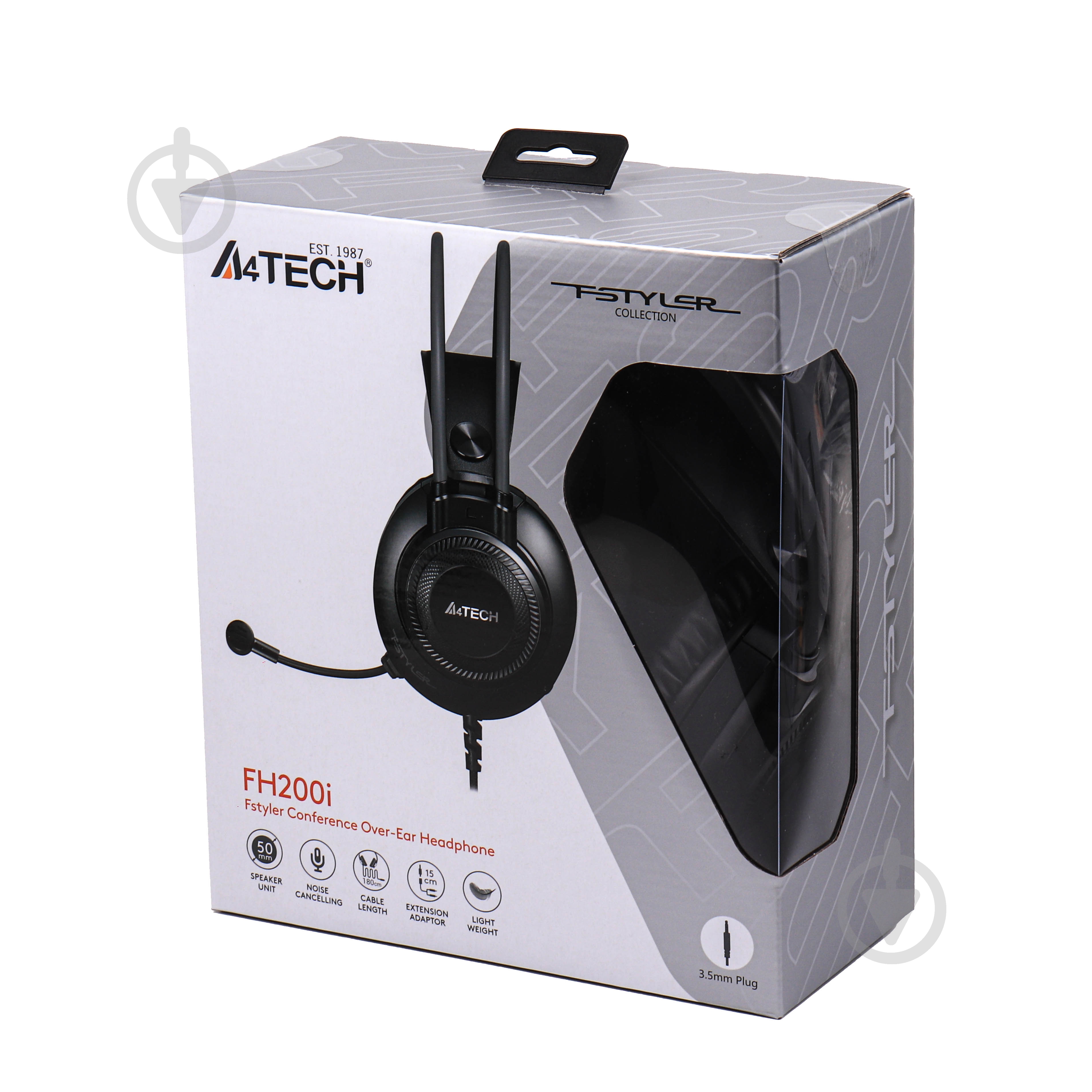 Навушники A4Tech FH200i (Grey) grey (FH200i (Grey)) Fstyler AUX 3.5mm Stereo Headphone - фото 5