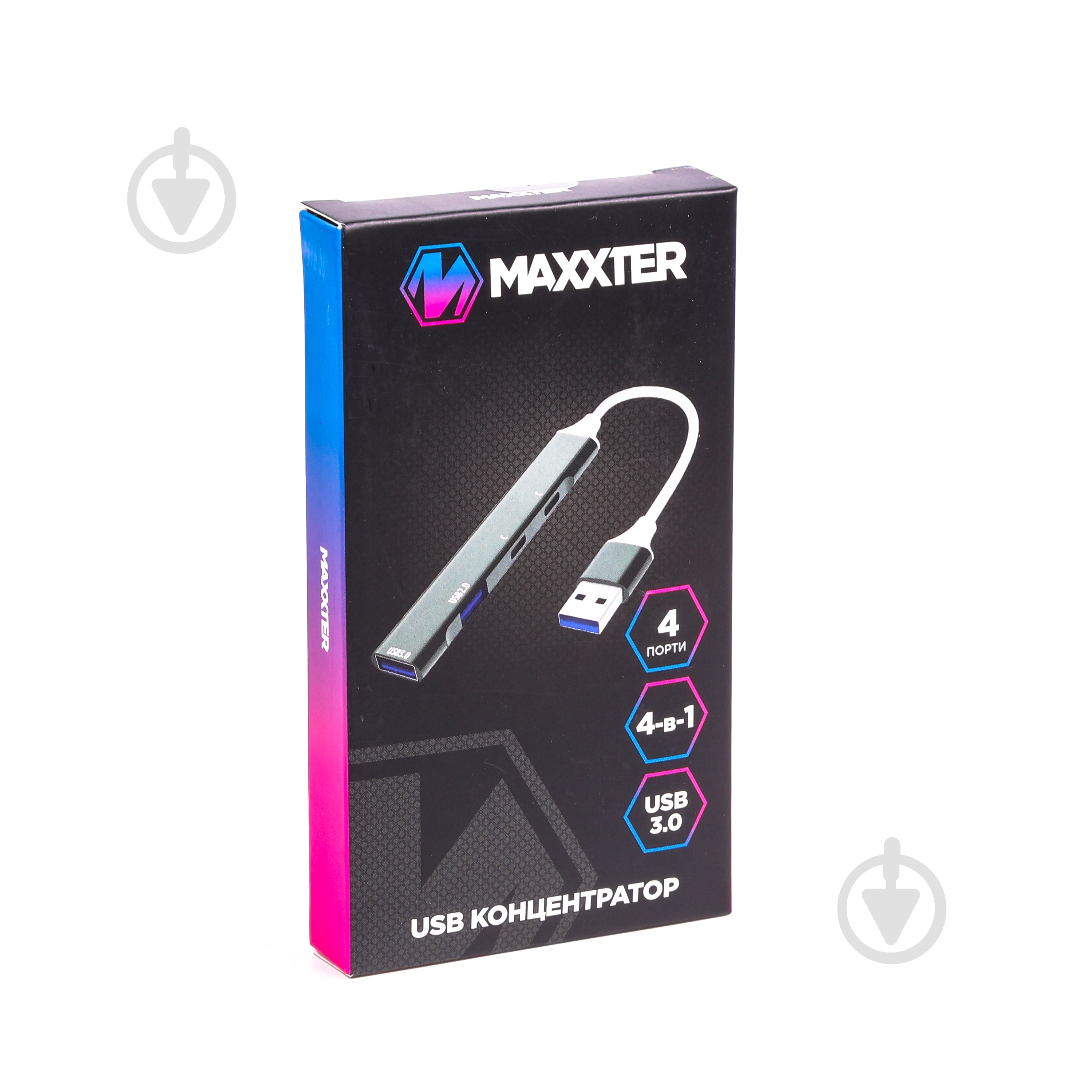USB-хаб Maxxter HU3A-4P-03, USB 3.0 Type-A на 4 порти - фото 4