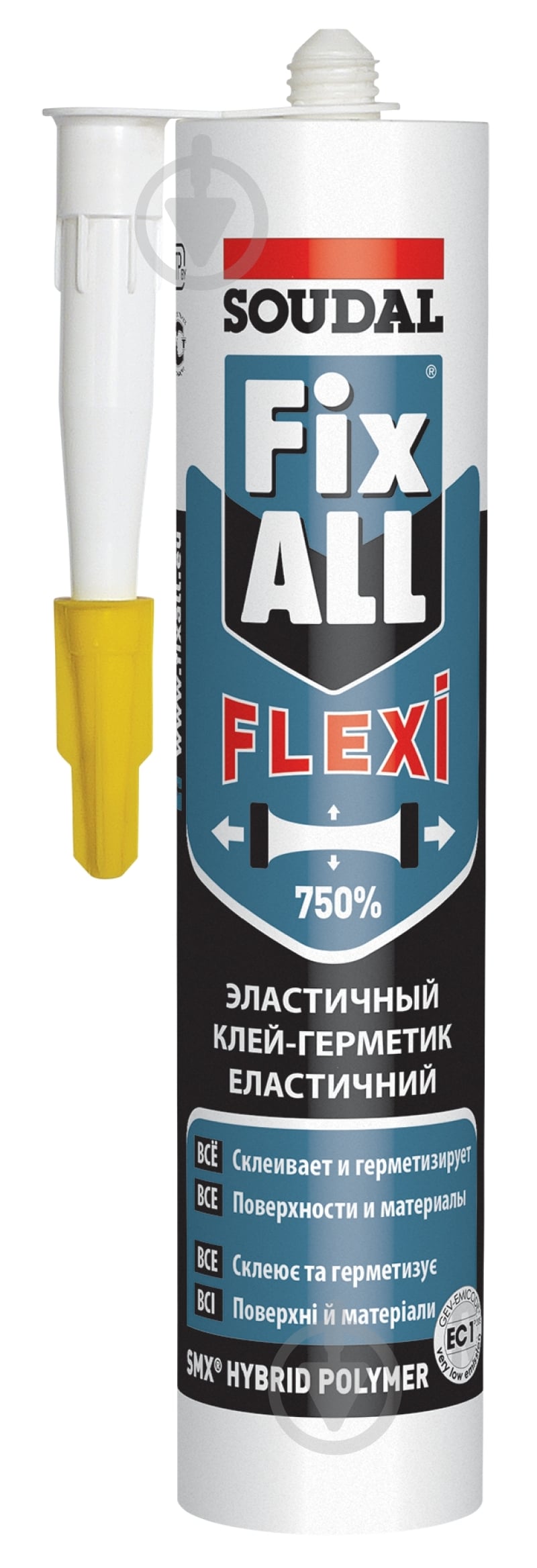 Клей-герметик SOUDAL FIX ALL FLEXI 290 мл сірий - фото 1