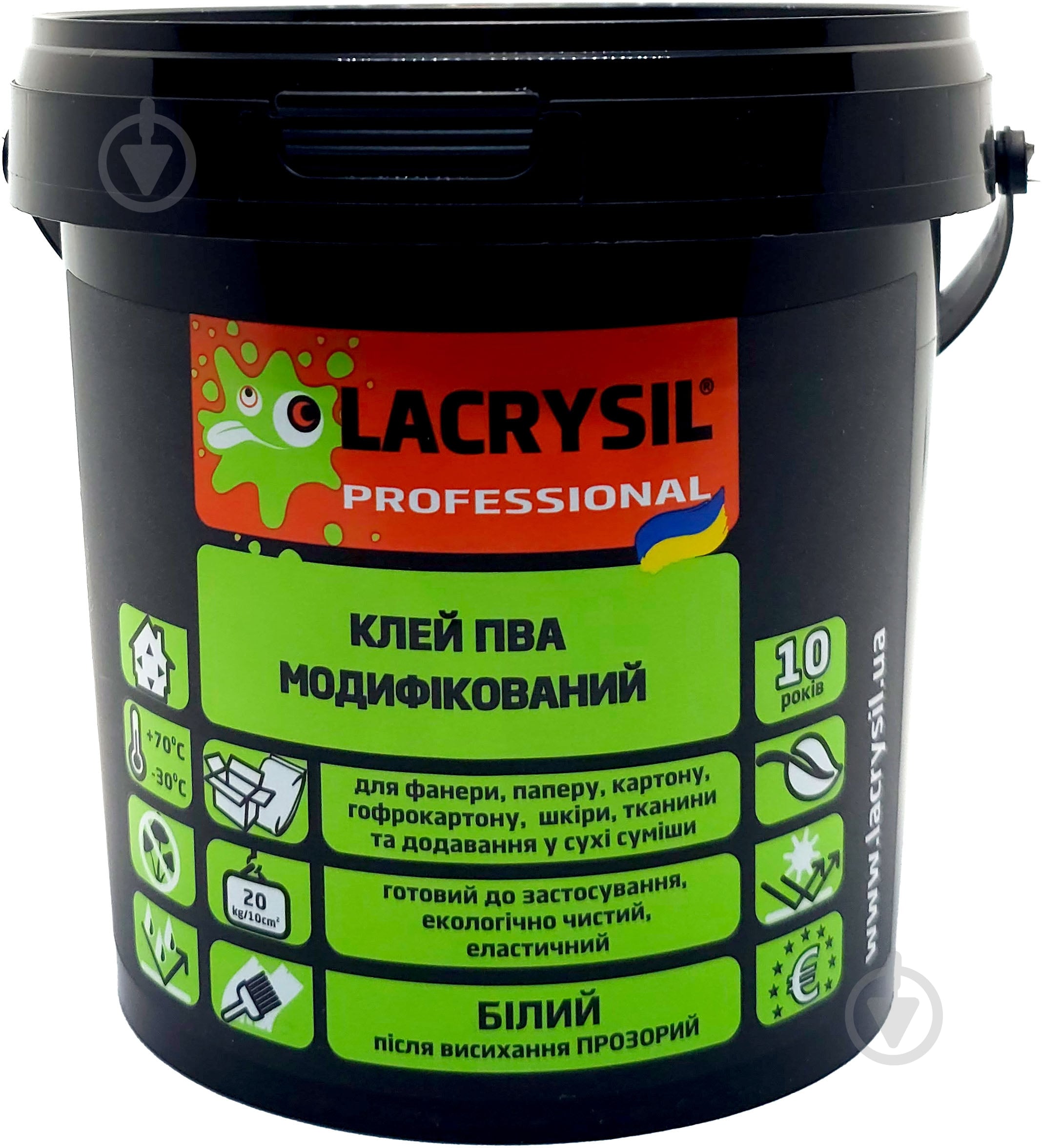 Клей ПВА Lacrysil водно-дисперсійний модифікований 0,9 л - фото 2