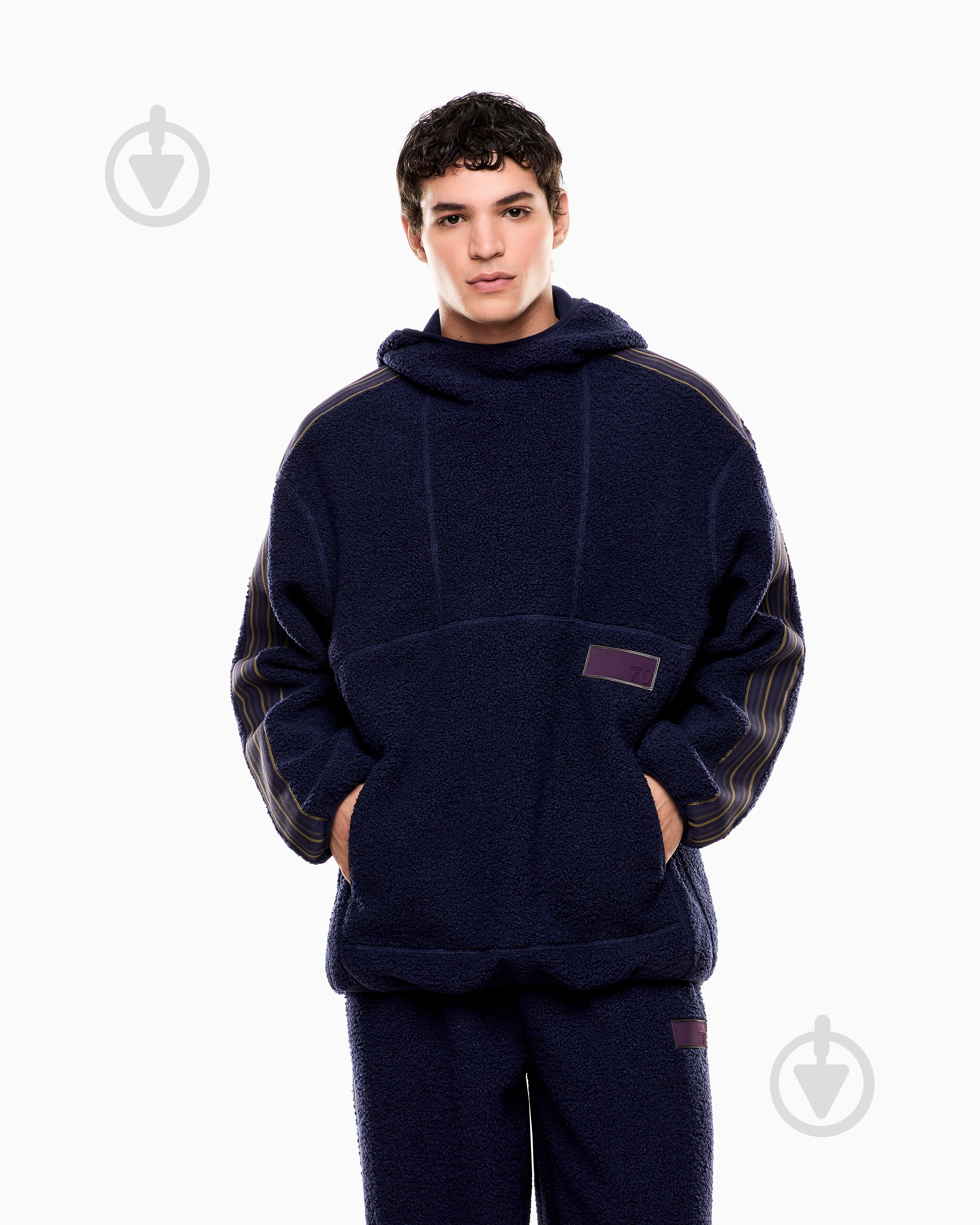 Джемпер EA7 TRAIN 7.0 U HOODIE RN PL TEDDY 7X000211-AF18559-UB114 р.L синий - фото 1