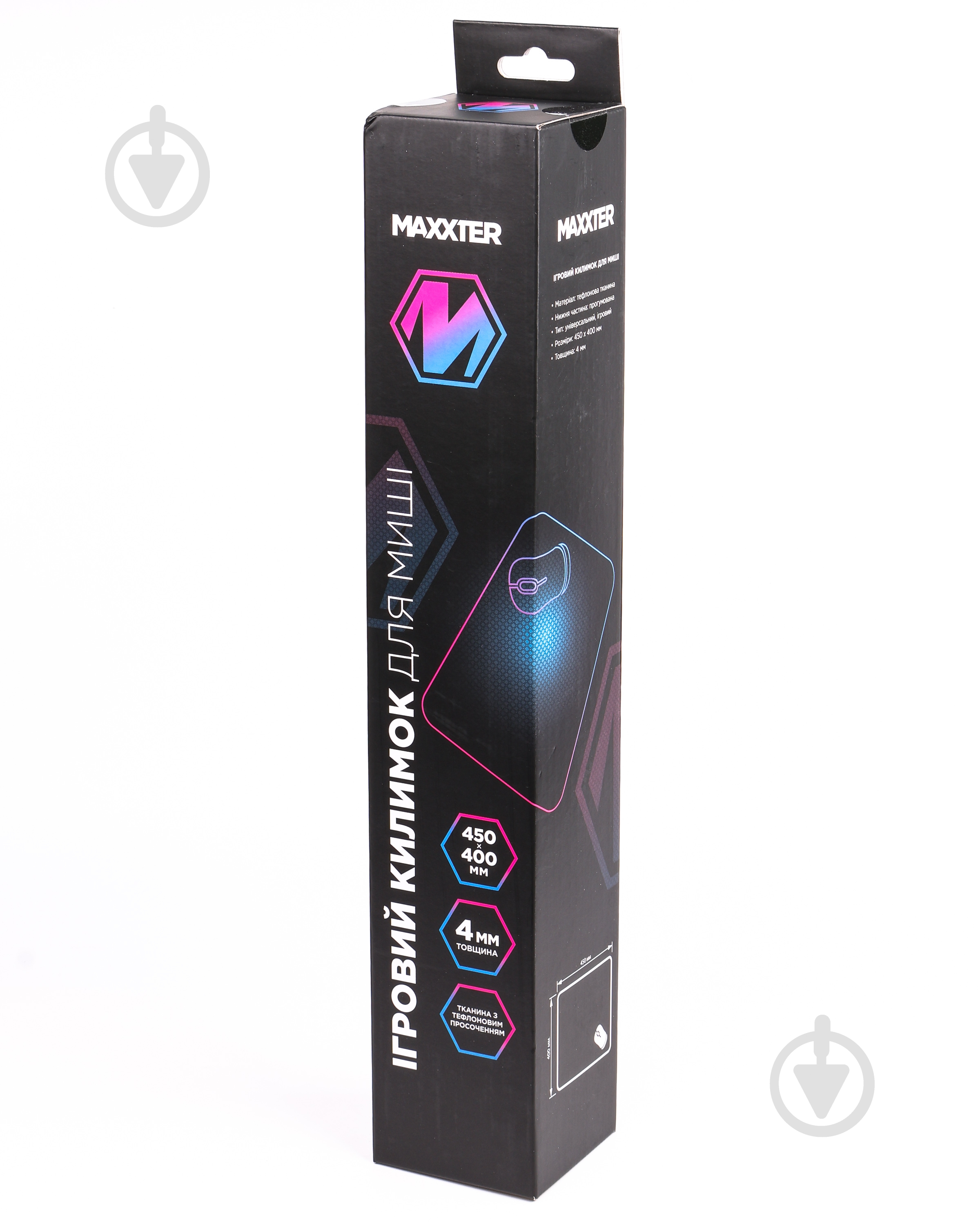 Коврик для мышки Maxxter 450 x 400мм, Teflon+Rubber+Lock edge, 4 мм (MMP-PROT-L) - фото 6