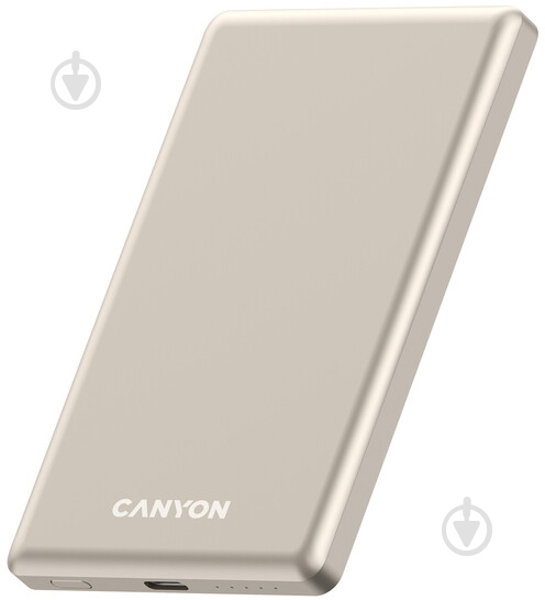 Повербанк Canyon OnPower 505 slim Magsafe PD20W 5000 mAh beige (CNS-CPB505BE) - фото 2