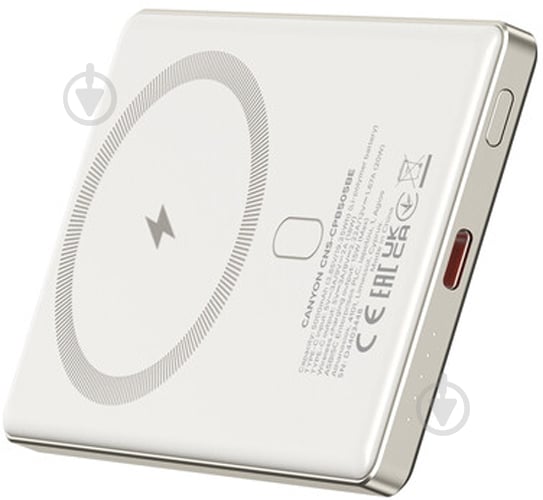 Повербанк Canyon OnPower 505 slim Magsafe PD20W 5000 mAh beige (CNS-CPB505BE) - фото 6