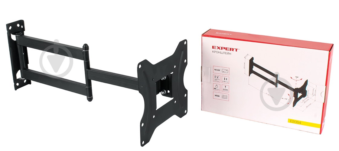 Крепление для телевизора Expert E20S4 поворотно-наклонные 19"-43" черный - фото 2