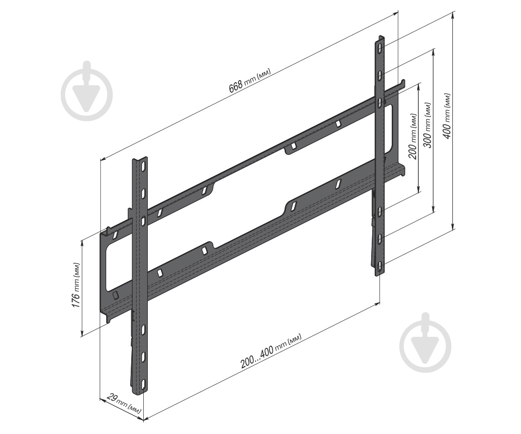 Кріплення для телевізора Expert E40F фіксовані 32"-65" чорний - фото 4 Кріплення для телевізора Expert E40F фіксовані 32"-65" чорний - фото 4