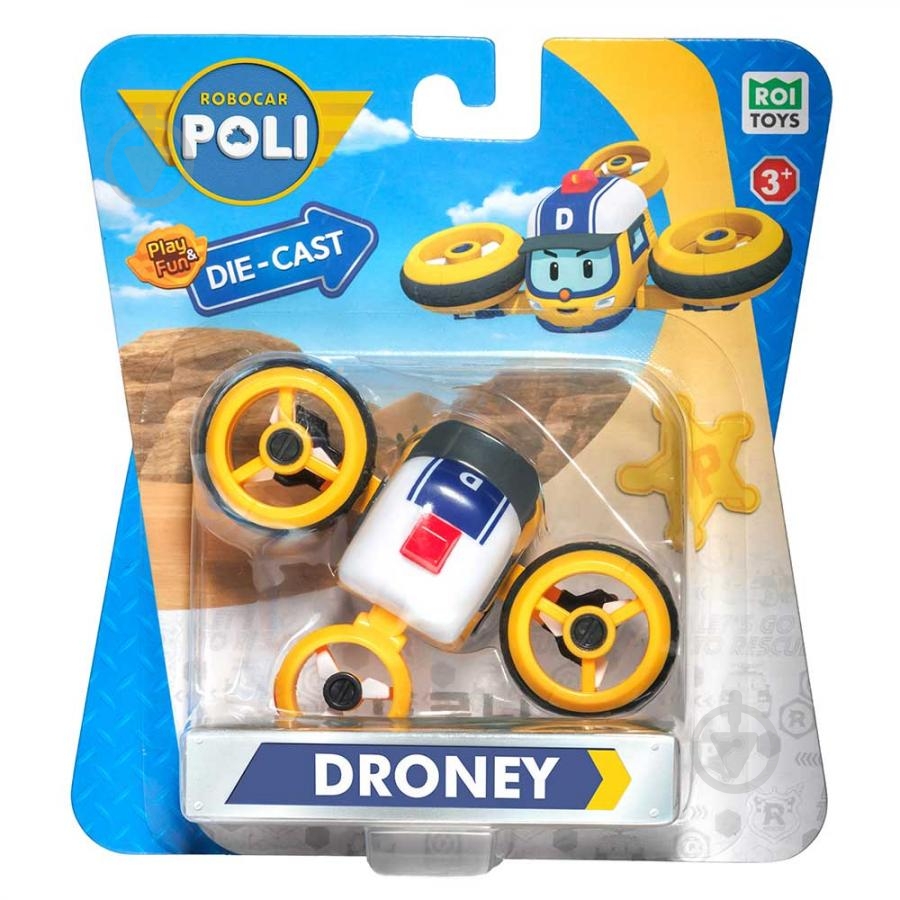 Машинка коллекционная Robocar Poli Робокар Дрони Die Cast MRT-0612 - фото 1
