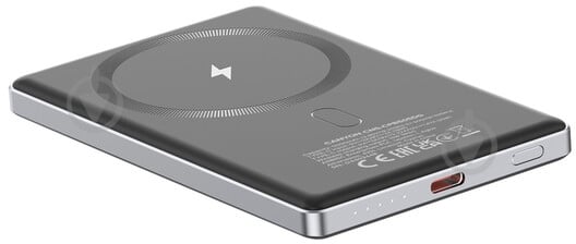 Повербанк Canyon OnPower 505 slim Magsafe PD20W 5000 mAh dark grey (CNS-CPB505DG) - фото 4