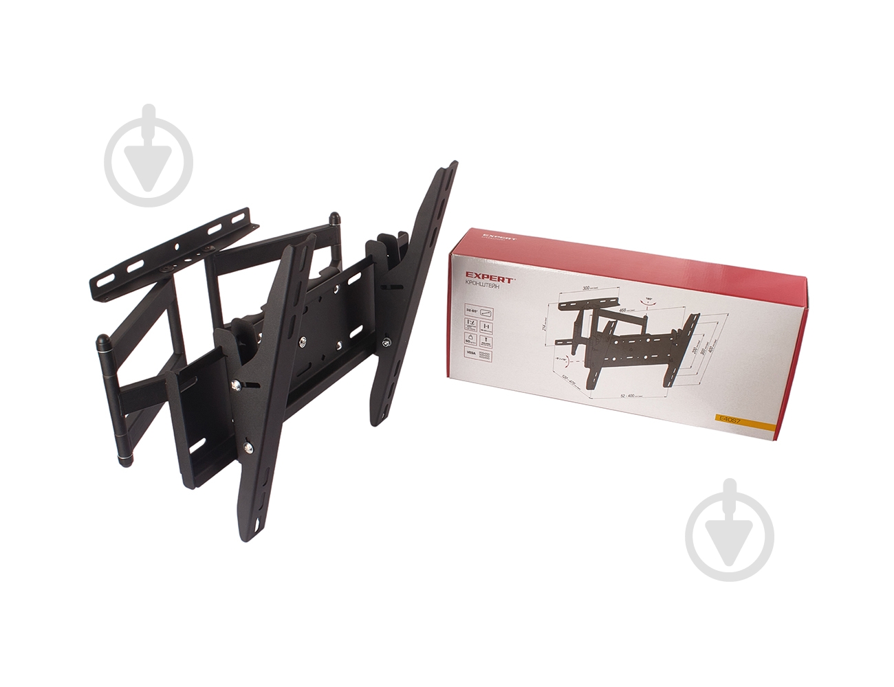 Крепление для телевизора Expert E40S7 поворотно-наклонные 32"-65" черный - фото 12