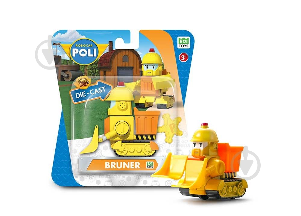 Машинка коллекционная Robocar Poli Робокар Брунер Die Cast MRT-0608 - фото 1