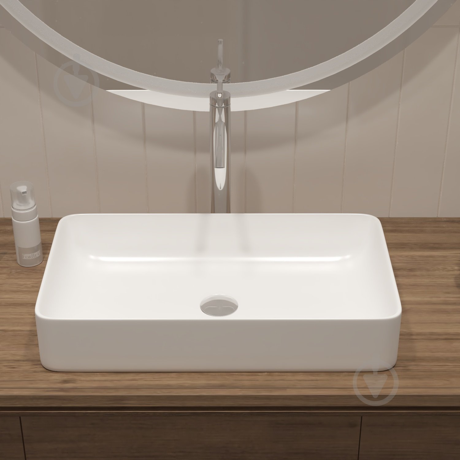 Умывальник Helmken 48760000 2 в 1: прямоугольный 60 см с донным клапаном Сlick-clack, хром - фото 11 Умывальник Helmken 48760000 2 в 1: прямоугольный 60 см с донным клапаном Сlick-clack, хром - фото 11