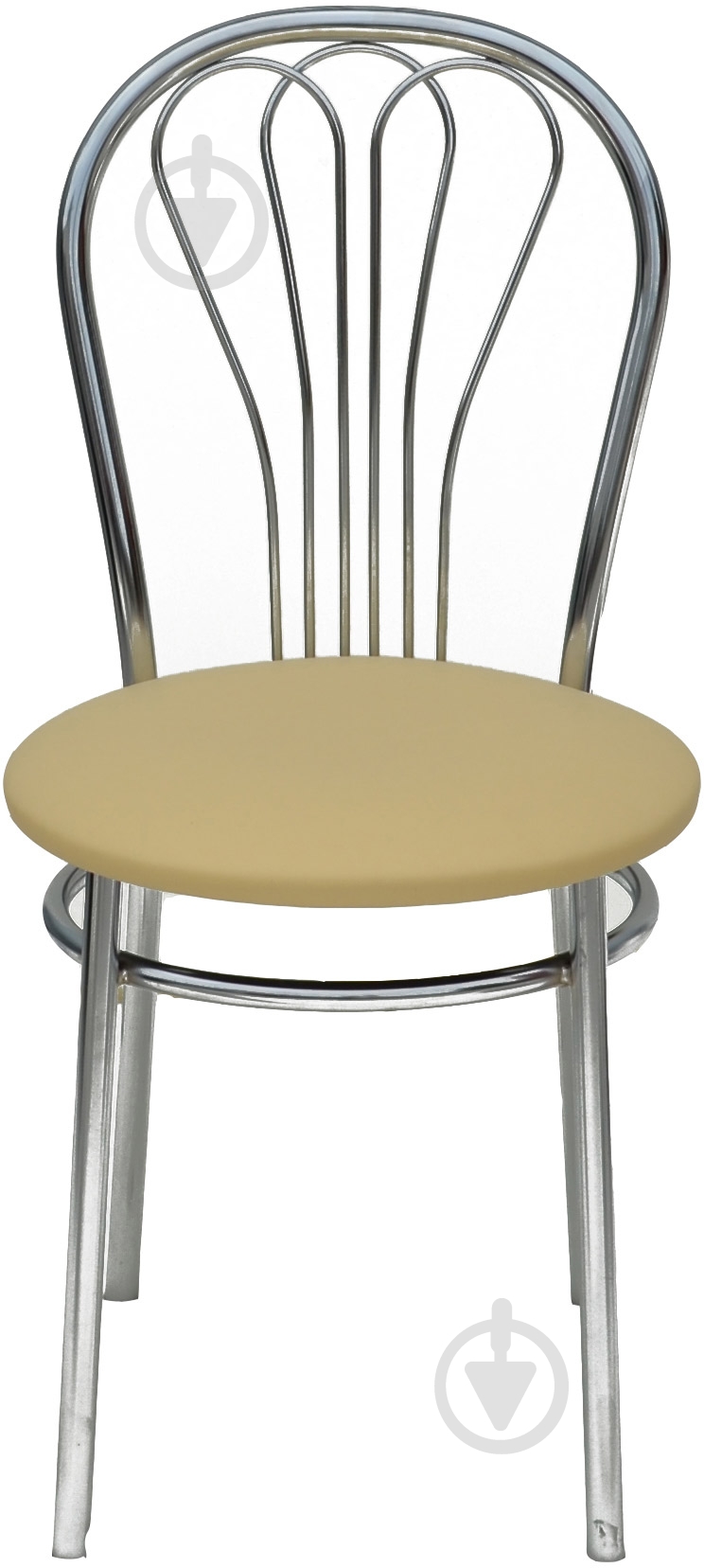 Стілець обідній Примтекс Плюс Venus chrome S-64 хром/бежевий - фото 1