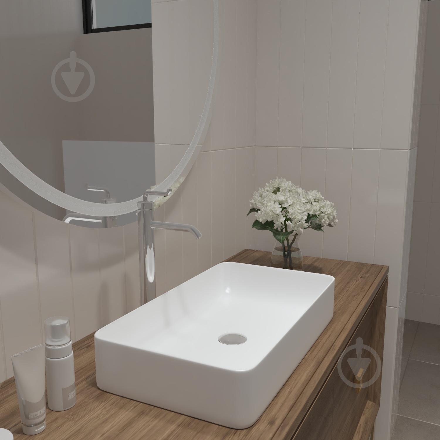 Умывальник Helmken 48760000 3 в 1: прямоугольный 60 см, с сифоном и донным клапаном Сlick-clack, черный матовый - фото 13 Умывальник Helmken 48760000 3 в 1: прямоугольный 60 см, с сифоном и донным клапаном Сlick-clack, черный матовый - фото 13