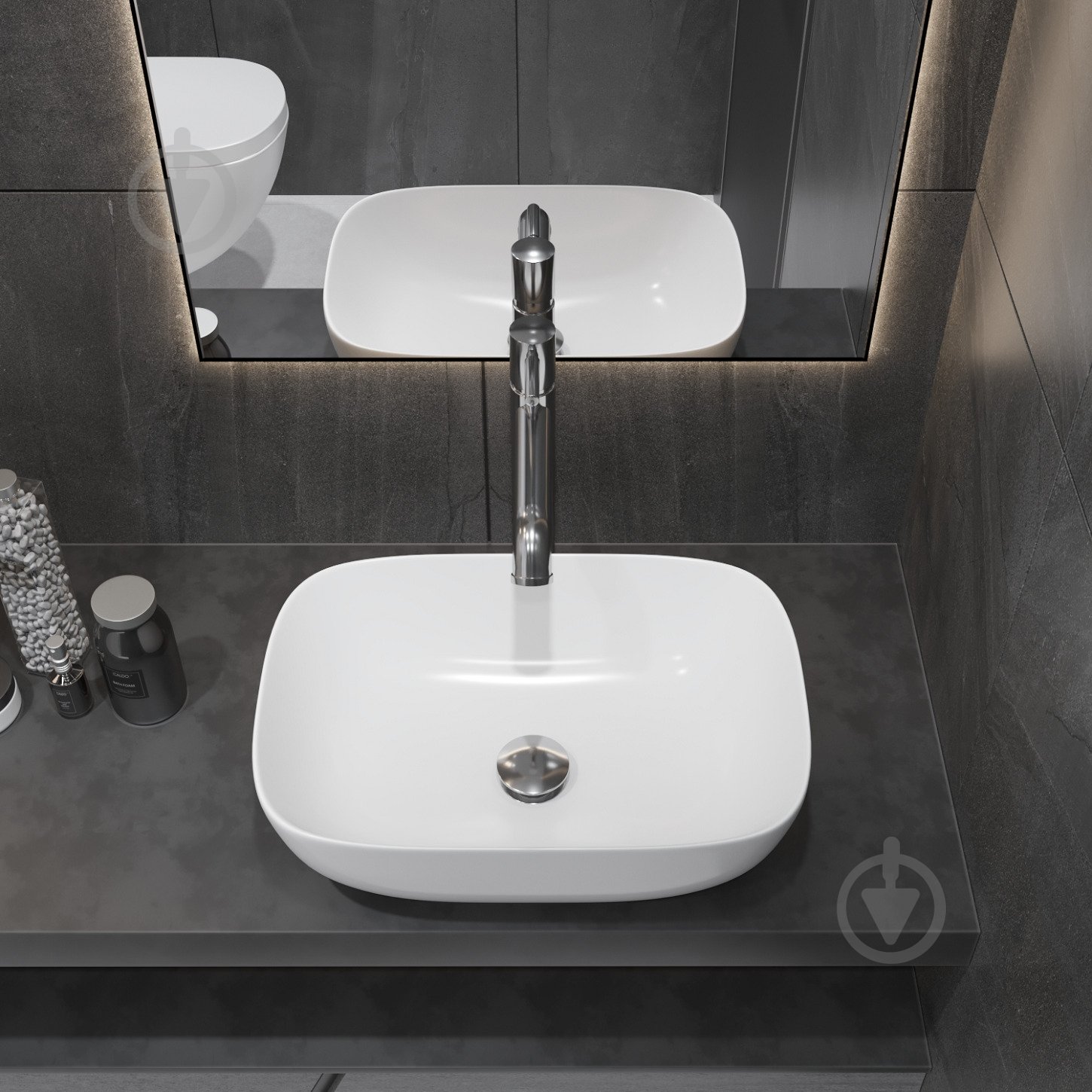 Умывальник Helmken 49346000 прямоугольный 46 см, белый - фото 8