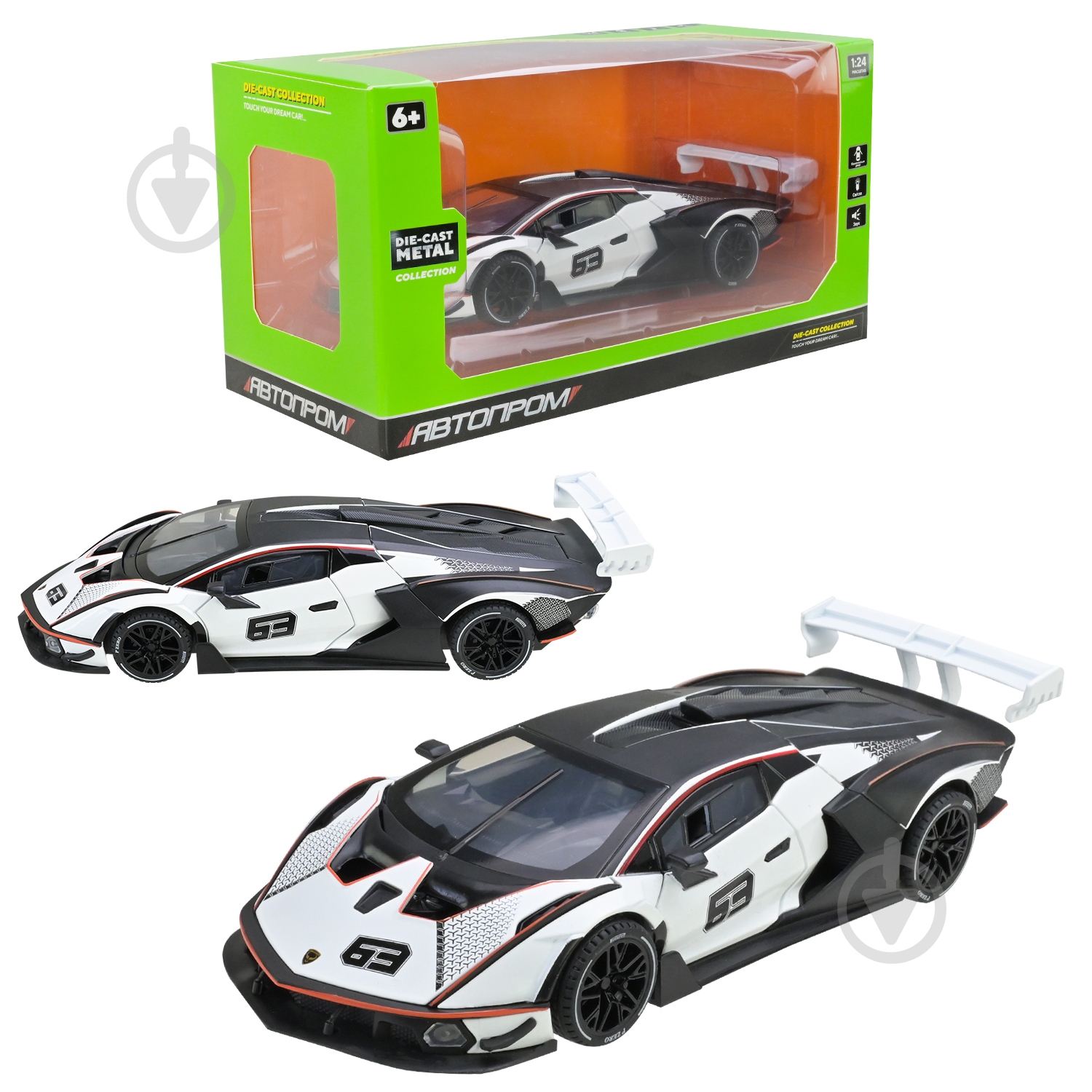 Машинка Автопром 1:24 Lamborghini AP7700 - фото 11