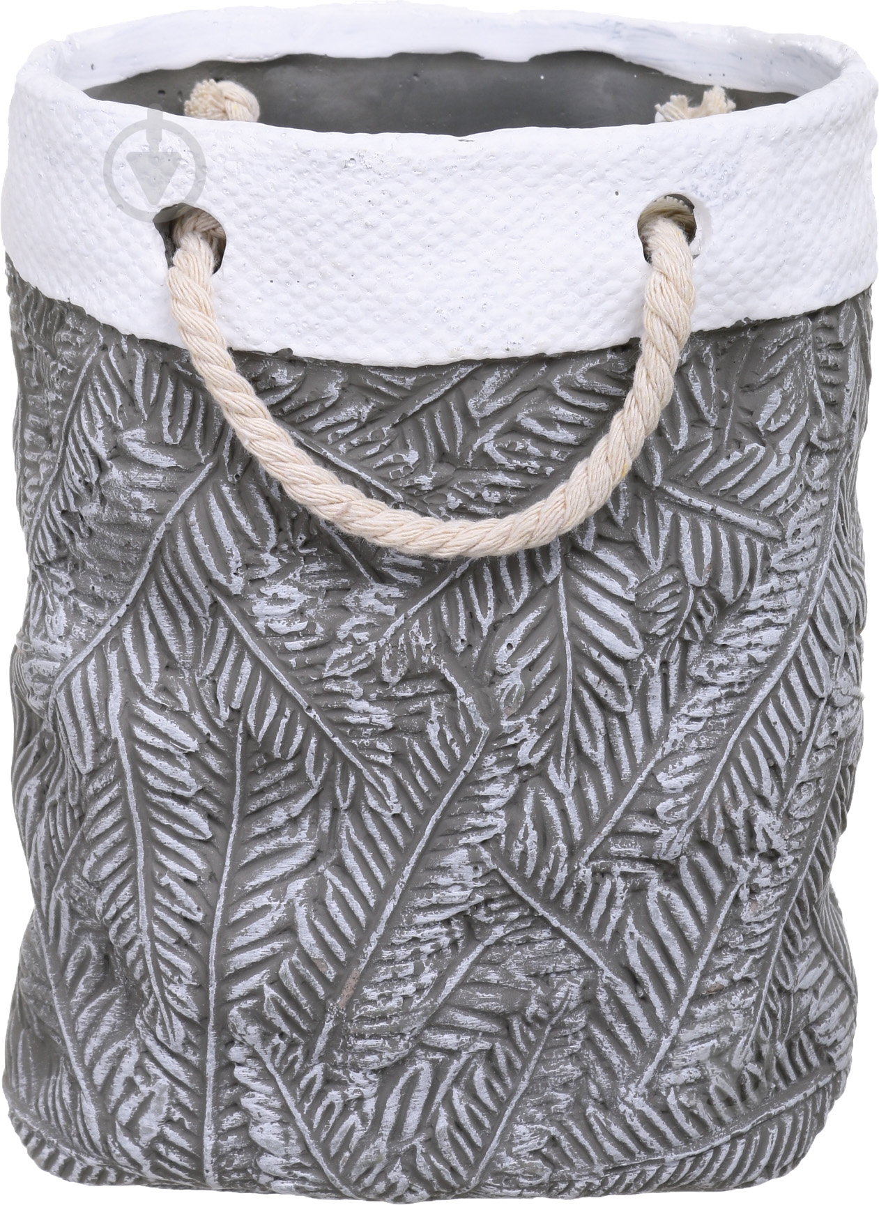 Кашпо Leaf 17,5х13,5х22 см сірий - фото 2