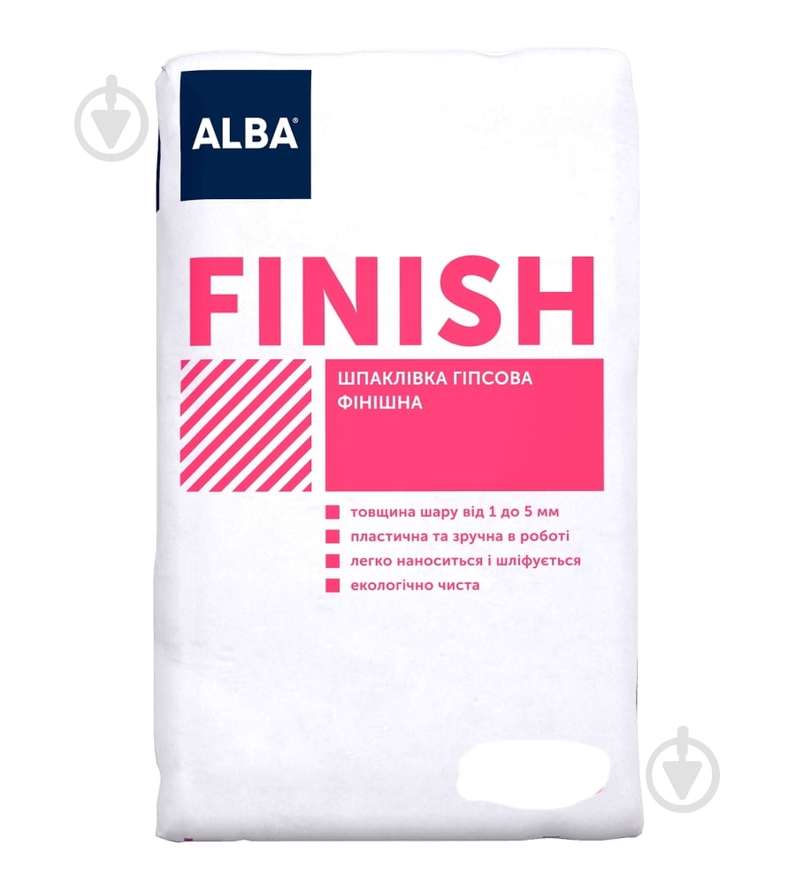 Шпаклівка ALBA гіпсова Фінішна "FINISH" 2кг - фото 1