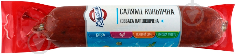 Колбаса Юбилейный Салями Коньячная 1с. 330г - фото 1