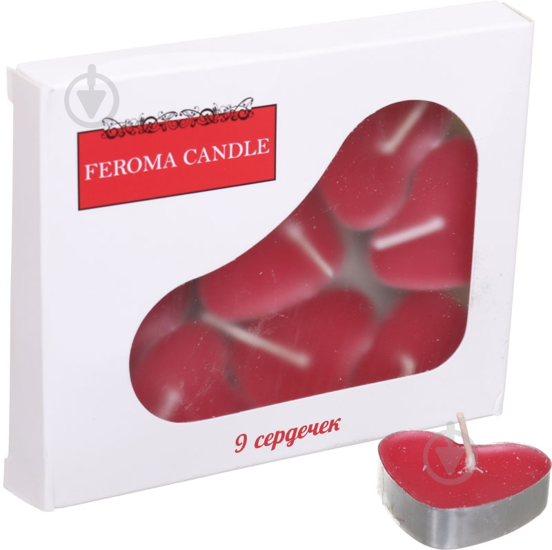 Набор свечей сердце 9 шт. - фото 2 Набор свечей сердце 9 шт. - фото 2
