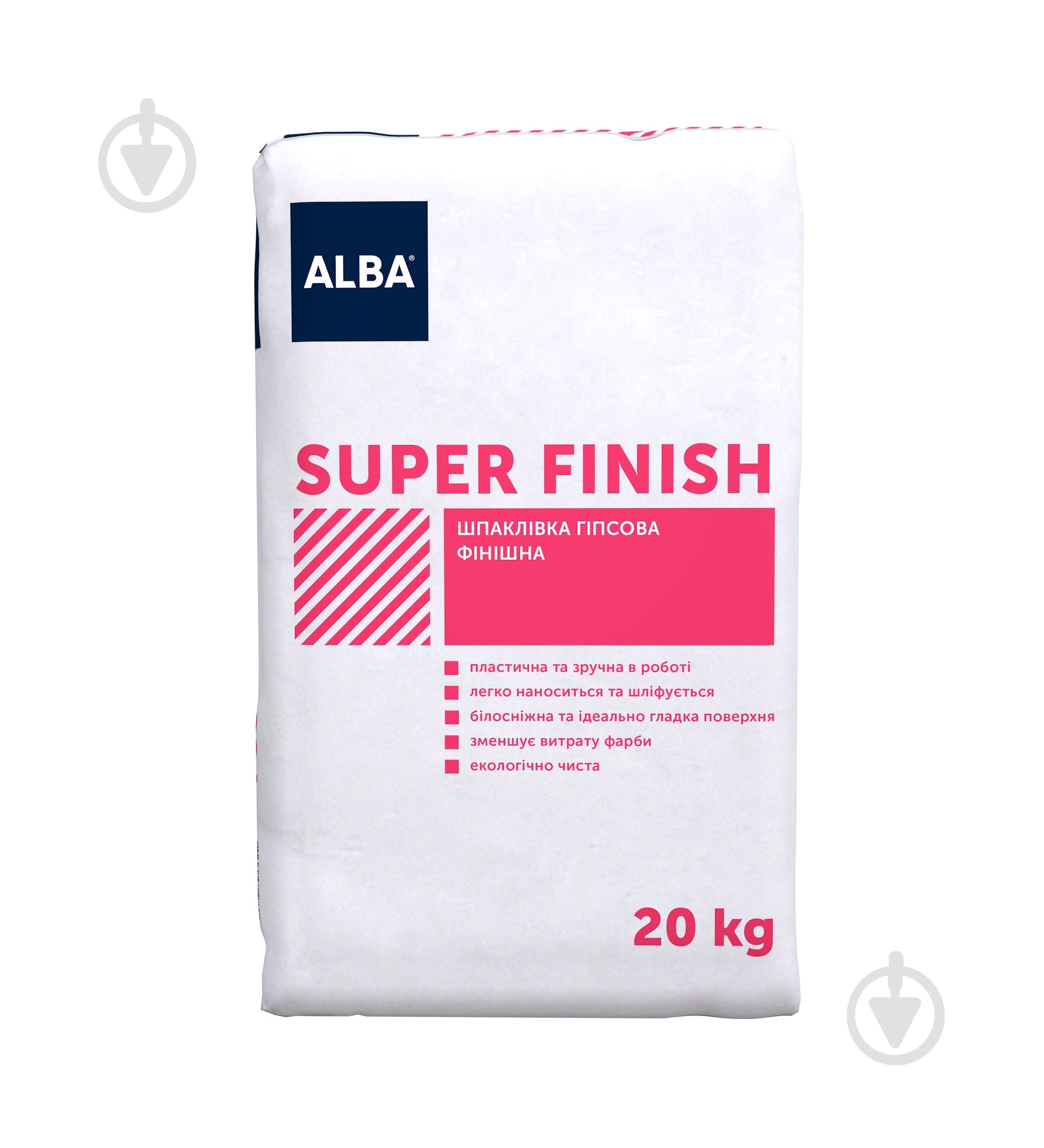 Шпаклівка ALBA гіпсова фінішна "SUPER FINISH" 20 кг - фото 1