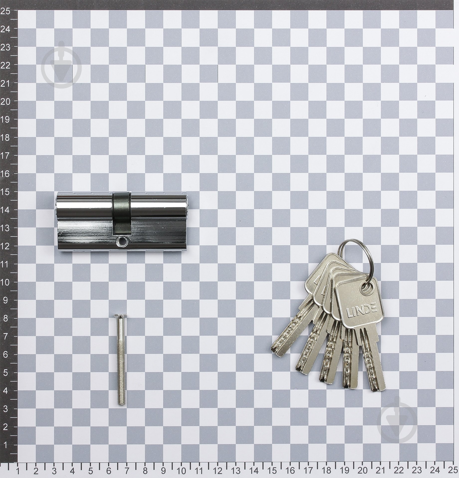 Цилиндр Linde A6P 40x40 ключ-ключ 80 мм полированный хром A6P40/40 CP - фото 2