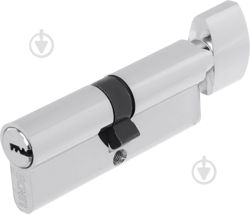 Цилиндр Linde A6P 40x40 ключ-вороток 80 мм полированная латунь ключ-тумблер A6P40/40T CP - фото 1