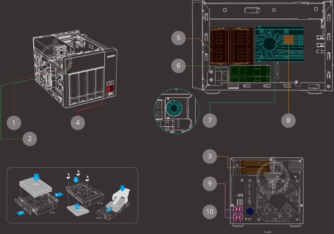 Сетевое хранилище QNAP TS-473-4G - фото 10