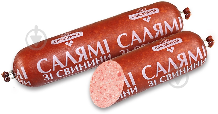 Колбаса Самобранка Салями из свинины 1с. 330г - фото 1