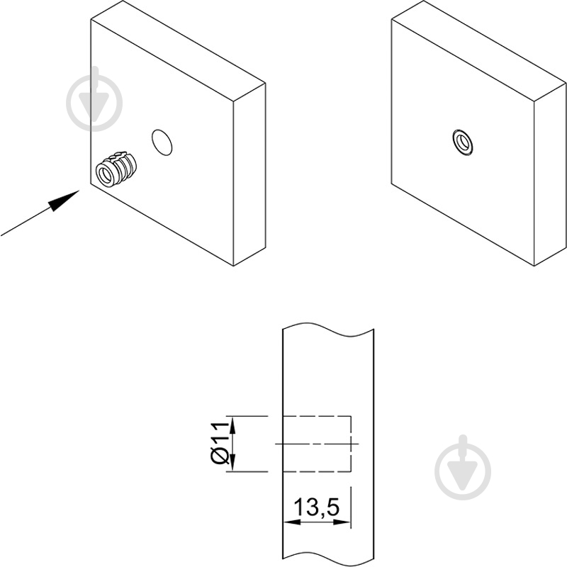 Муфта М6 d11 мм 66874 Permo - фото 3