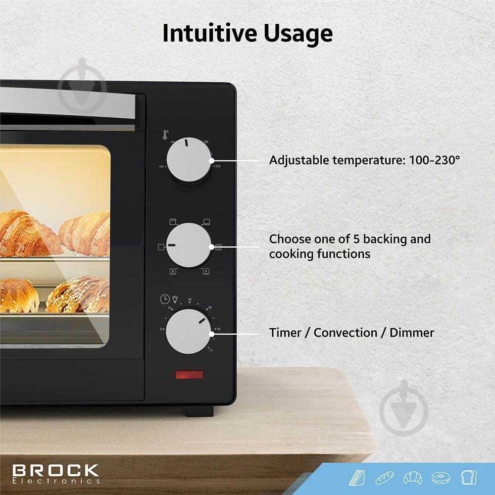 Электрическая печь Brock TO 3001 BK - фото 8