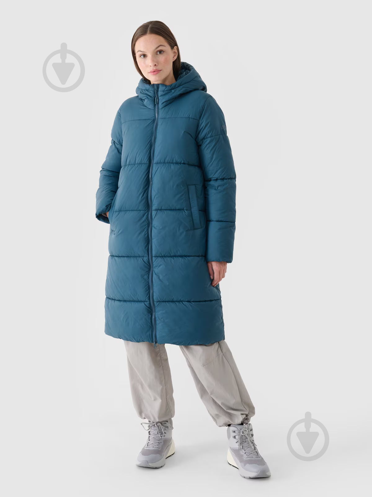 Пуховик жіночий зимовий 4F DOWN JACKET F475 4FWAW24TDJAF475-46S р.XL синій - фото 1