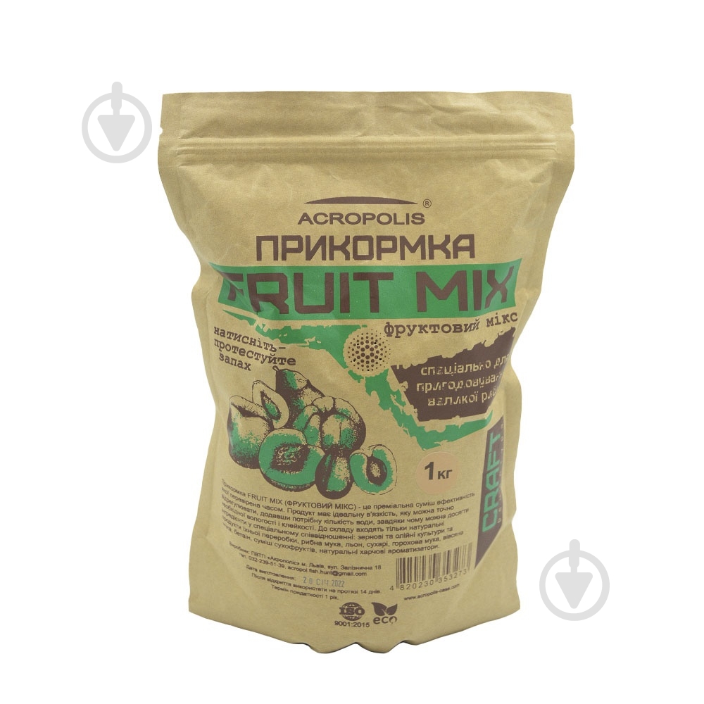 Прикормка Acropolis Fruit Mix 1000 г фруктовий - фото 1 Прикормка Acropolis Fruit Mix 1000 г фруктовий - фото 1