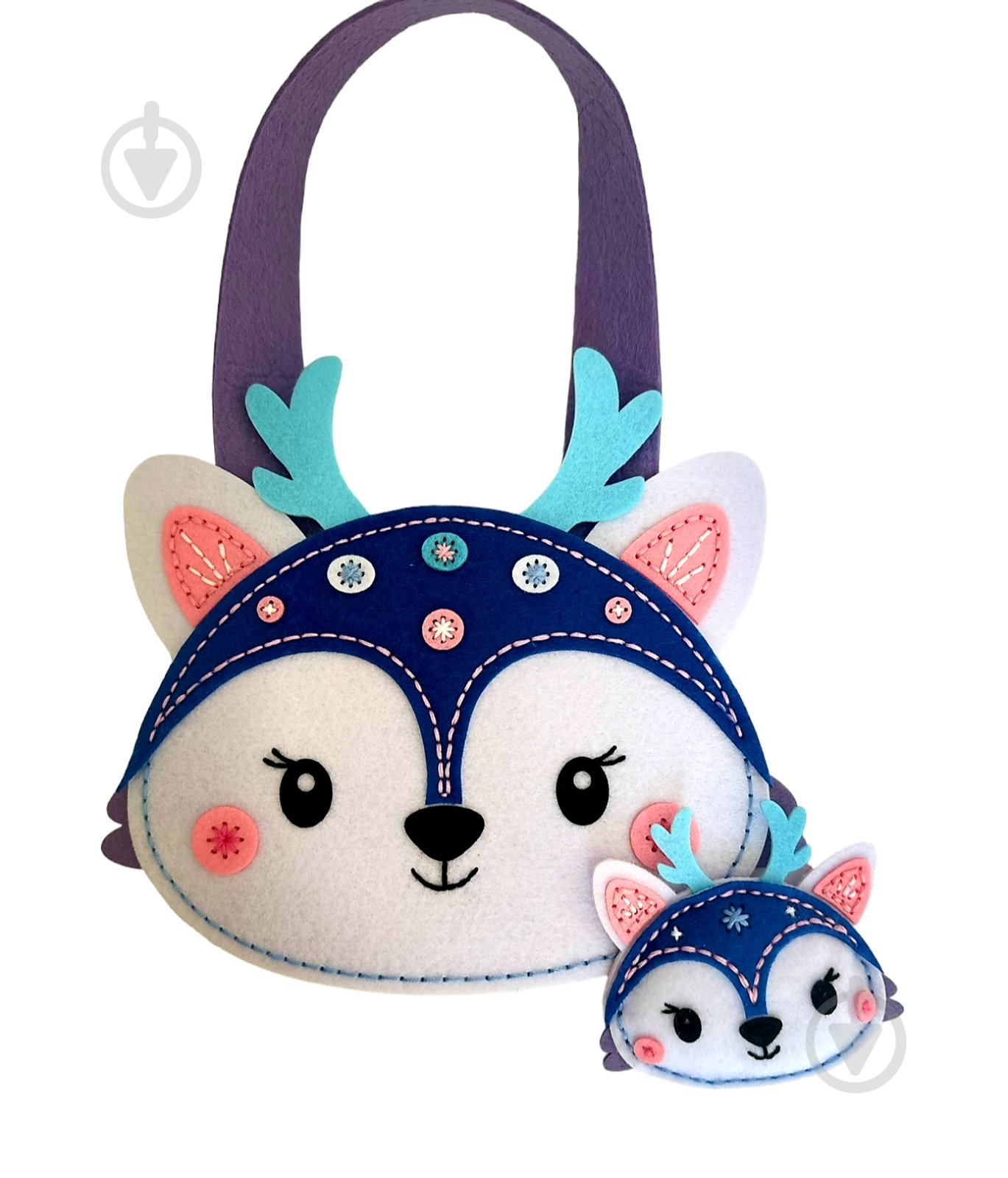 Набор для шитья Apli Krapli сшей сам из фетра сумка + брелок Олень НС-14 - фото 1 Набор для шитья Apli Krapli сшей сам из фетра сумка + брелок Олень НС-14 - фото 1