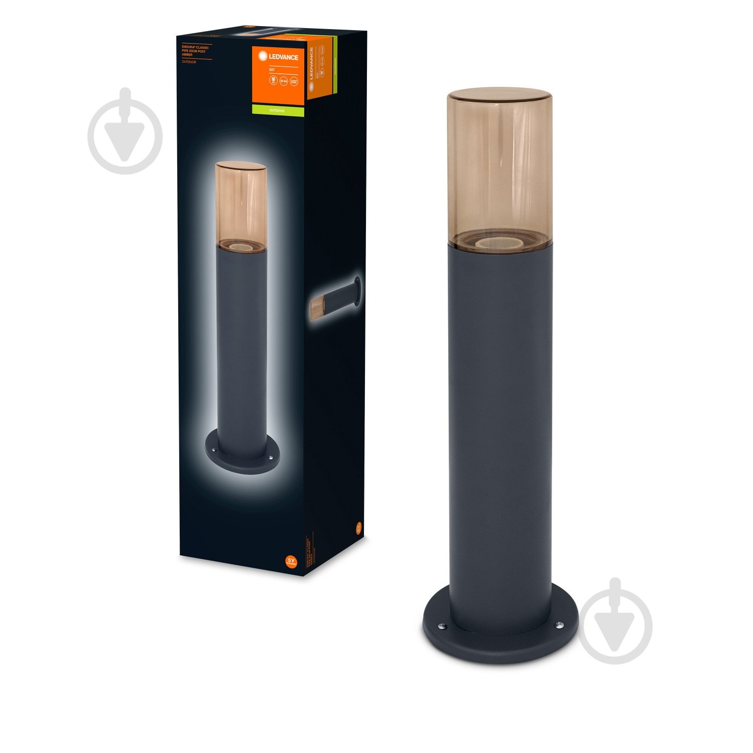 Світильник парковий Ledvance Endura Classic Pipe (50 см) E27 25 Вт IP44 темно-сірий - фото 1