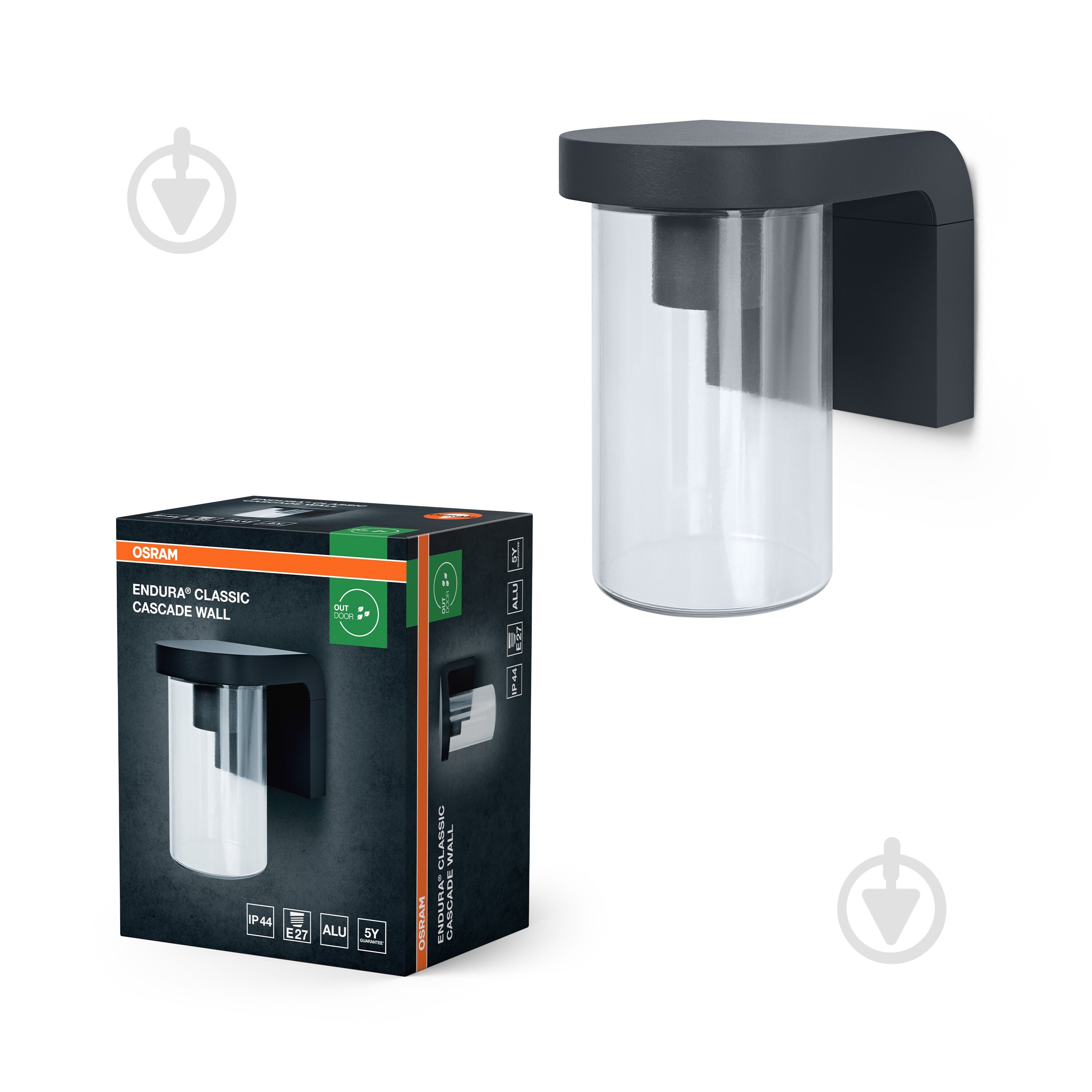 Бра Osram ENDURA CLASSIC CASCADE WALL E27 IP44 темно-сірий - фото 1