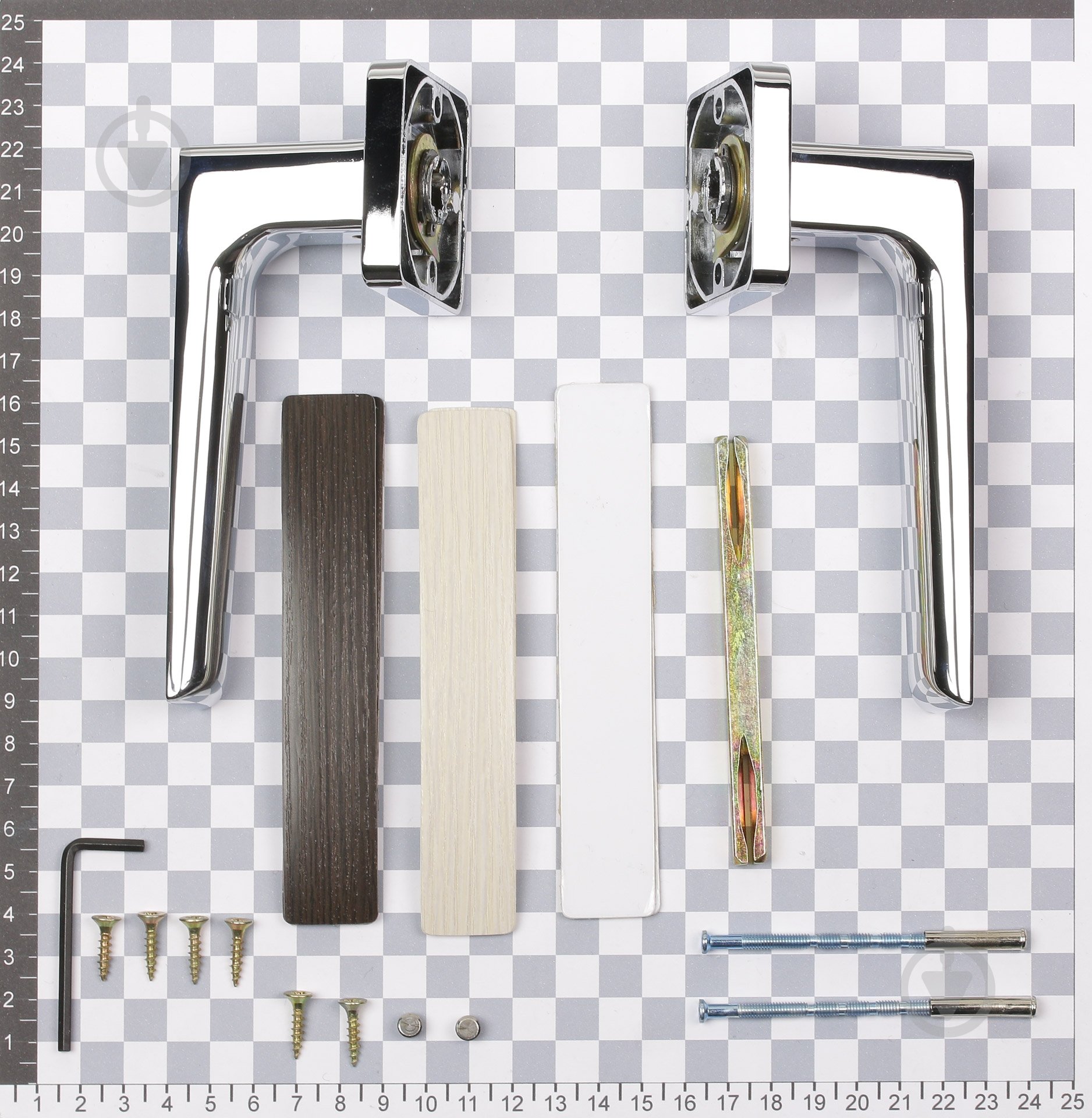 Ручка на розетці RDA insert полірований хром - фото 3 Ручка на розетці RDA insert полірований хром - фото 3