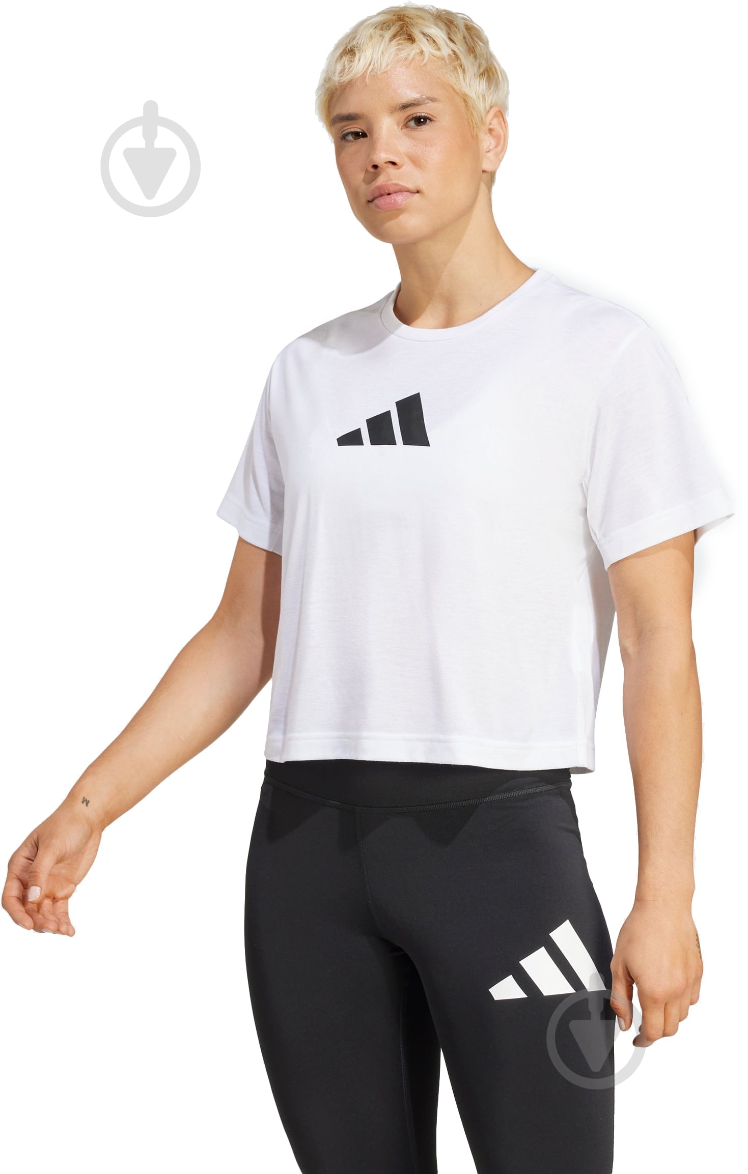 Футболка Adidas TR-ES BL TEE JG8615 р.M белый - фото 1